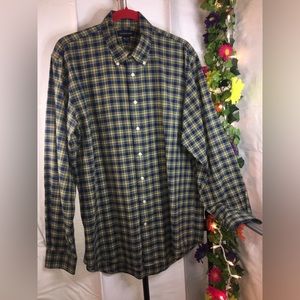 Lands’ End | Men’s Long Sleeve Plaid Pattern Button Down Shirt